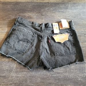 Levi's 501 black jean shorts